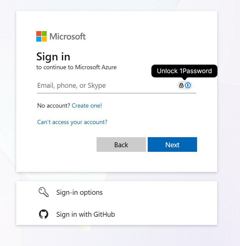Microsoft sign-in